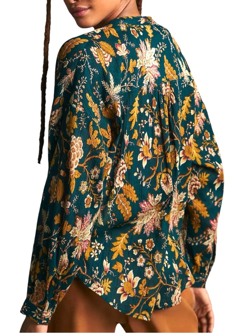 Anthropologie Pilcro Tavi Tie-Neck Buttondown Blouse - Picture 7 of 7